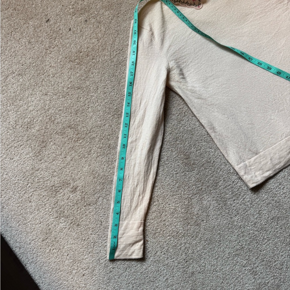 Club Monaco Cream Sweater with Floral Embellishments - Picture 8 of 10